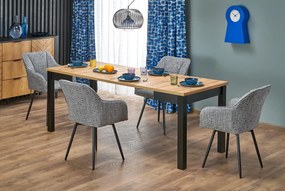 Rozkládací jídelní stůl Qubik 80/200 cm dub artisan/černý