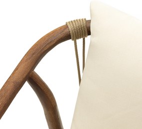 Zahradní židle Rovigo z masivu akáciové dřevo/béžová