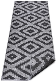 NORTHRUGS - Hanse Home koberce Kusový koberec Twin-Wendeteppiche 105461 Night Silver – na von aj na doma - 80x250 cm