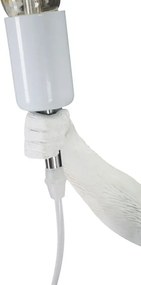 Stolná lampa Opica 55 cm biela