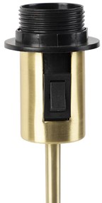 Stolná lampa zlatá/mosadzná s tienidlom čiernym so zlatom 32 cm - Parte