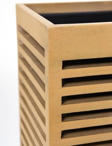 Kvetináč BLOCK, drevo, výška 77 cm, s priečkami, hnedý