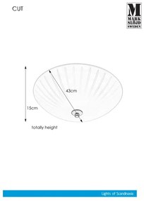 Markslöjd 107759 - Stropné svietidlo CUT 3xE14/40W/230V pr. 43 cm