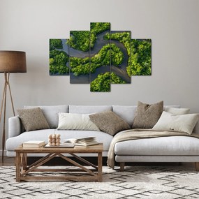 Obraz - Lesná krajina s riekou (150x105 cm)