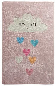 Ružový detský protišmykový koberec Chilam Baby Cloud, 140 x 190 cm