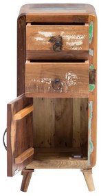 furniture-nabytek.cz - Masívna kúpeľňová spodná skrinka Calcutta II z recyklovaného dreva, lakovaná, viacfarebná – 35×35×80 cm