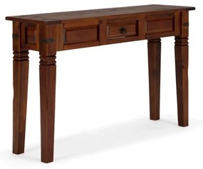 furniture-nabytek.cz - Masívny toaletný stolík Catana z borovicového dreva, hnedý, lakovaný – 120×35×76 cm