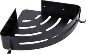 Čierna rohová polička do kúpeľne MYZEA - 2 kusy