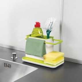 Bielo-zelený kuchynský stojan na umývacie prostriedky Joseph Joseph Caddy Sink Tidy