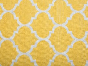 Obojstranný vonkajší koberec 160 x 230 cm žltá/biela AKSU Beliani