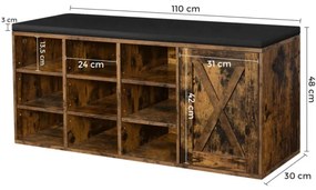Lavica na topánky so skrinkou LHS058X01