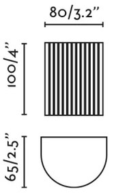 FARO 40526 - Nástenné svietidlo SOLE 1xGU10/8W/230V biela vrúbkovaná zaokrúhlený