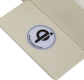 Sada 2 béžových nástenných svietidiel vrátane LED s USB a indukčnou nabíjačkou - Riza