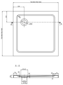 Mexen Pretoria, sprchovací kút 100 (dvere) x 100 (stena) cm, 6mm číre sklo, čierny profil + čierna sprchová vanička, 852-100-100-70-00-4070B
