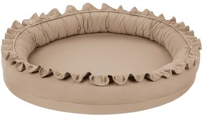 Hniezdo pre deti s volánom cappuccino