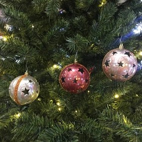 DECOLED Plastové ozdoby v tvare zvončeka, 3 ks, priemer 8 cm, nezvoní