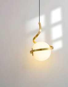 Toolight Toolight, LED závesné osvetlenie 1xE27, G020-CP, zlatá-biela, OSW-04314