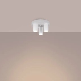 Sollux SL.1464 - Bodové svietidlo LAGOS 3xGU10/10W/230V biela