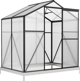 Skleník so základňou BestBerg BBGH-406B / 2,5 m² / 130 × 190 × 194 cm / čierna