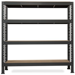 Trestles Nekonečný priemyselný regál 1800x2200x800, 4 police Farba: červená a čierna