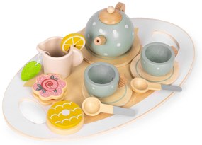 Detský drevený čajový servis 14 ks ECOTOYS