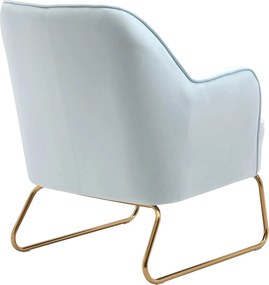 Světlo modré zamatové kresielko Firenze light blue