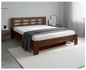 Manželská posteľ z masívu s úložným priestorom ANGELA 180x200 cm orech tmavý