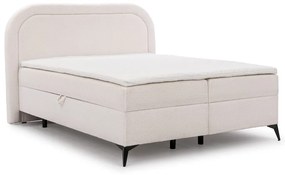 Biela boxspring posteľ s úložným priestorom 160x200 cm Ornes – Ropez