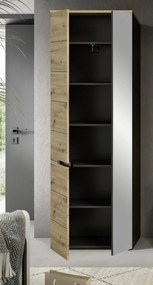 Predsieňová zostava Cano (4-dielna), šedá/dub artisan