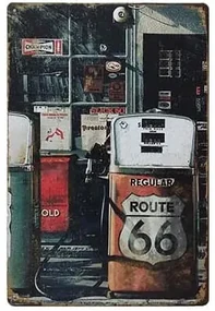 Ceduľa Route 66 Regular 30cm x 20cm Plechová tabuľa