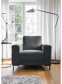 Tmavosivé menčestrové kreslo Lofty Lilly – Miuform