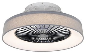 Stropný ventilátor sivý vrátane LED s diaľkovým ovládaním - Emily