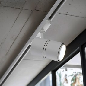 Moderný 3-fázový koľajnicový systém biely so 4 reflektormi 3000-4000K - Ruler 38