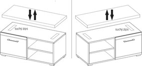 Botník Funny, dub strieborný/biely