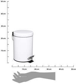 Odpadkový kôš Round, biela, 3L