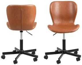 Koňakovohnedá kancelárska stolička Actona Batilda