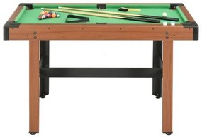 vidaXL 4-stopový biliardový stôl hnedý 122x61x76 cm-