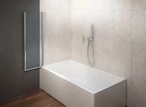 Aqualine Aqualine, WILA vaňová zástena 900x1400 mm, skladacie, chrom, číre sklo, AQ5742