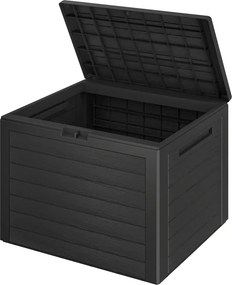 Úložný box WOODEBOX - 190L, 78x44x55cm, antracitová Prosperplast