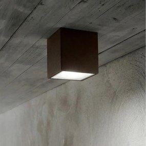 Ideal Lux - Vonkajšie bodové svietidlo TECHO 1xGU10/20W/230V 15x15 cm IP54 hnedé