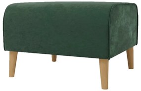 Tmavozelená zamatová podnožka Carole - Ropez