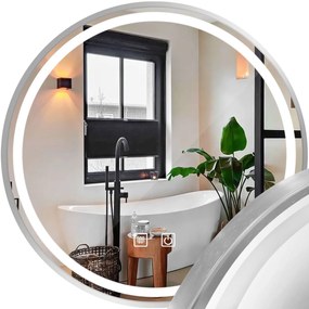 Tutumi Tutumi, LED zrkadlo 60cm MMJ BRUSH SS, brúsená oceľ, HOM-06505