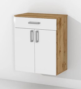 Nabytekmorava Kúpeľňová skrinka K24 farba korpusu: Dub sonoma tmavý, farba dvierok: Dub sonoma tmavý