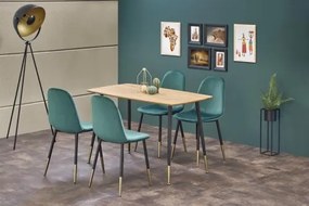 Jedálenská stolička K379, zamat, zelená