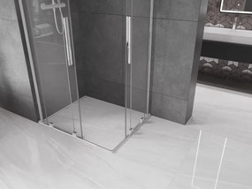 Mexen Velar L Duo, sprchový kút s posuvnými dverami 90 x 80 cm, 8mm číre sklo, chrómová, 871-090-080-02-03-01