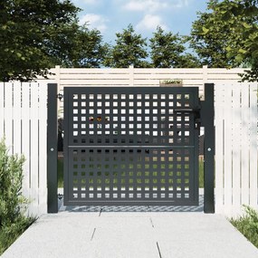 Záhradná brána antracitová 105x125 cm oceľ 154559
