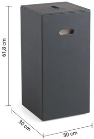 Gedy Gedy, LUXURY kôš na bielizeň 30x61,8x30cm, čierna, 103614