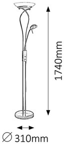 Rabalux 4077 Gamma stojacia lampa, strieborná