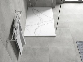 Mexen Hugo, obdĺžniková sprchová vanička SMC 100 x 80 cm, biely kameň, 42158010