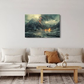 Obraz - Erupcia sopky (90x60 cm)